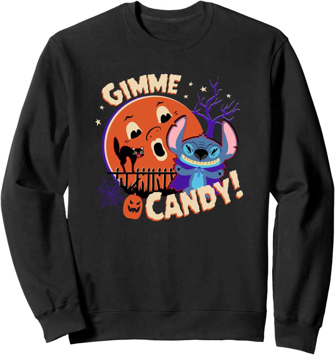 Disney Stitch Gimme Candy Spooky Halloween Sweatshirt