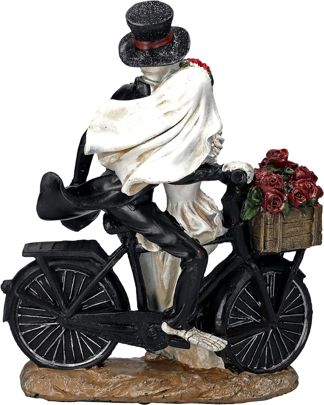 Pacific Giftware Skelett Figuren Braut & Bräutigam mit Fahrrad | Brautpaar Geschenk Hochzeit