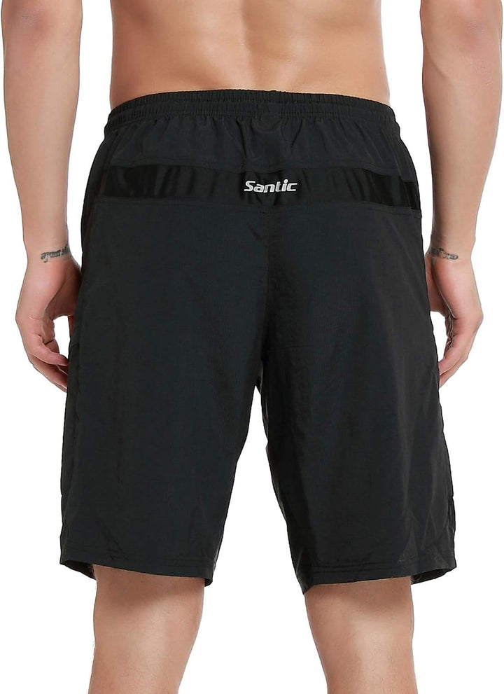 Santic Radlerhose für Herren, Radlerhose, MTB, Rennrad, mit gepolstertem Höschen, für Herren – Boden