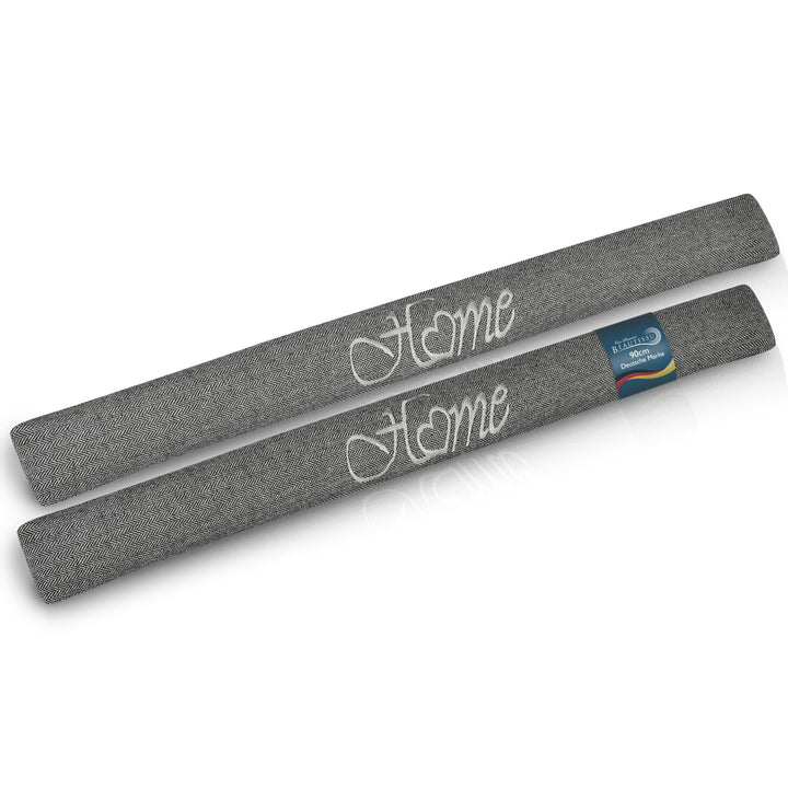 Beautissu 2er Set Zugluftstopper 90 cm lang Tuuli HO - Windstopper als Türvorleger, Haustür Rolle un