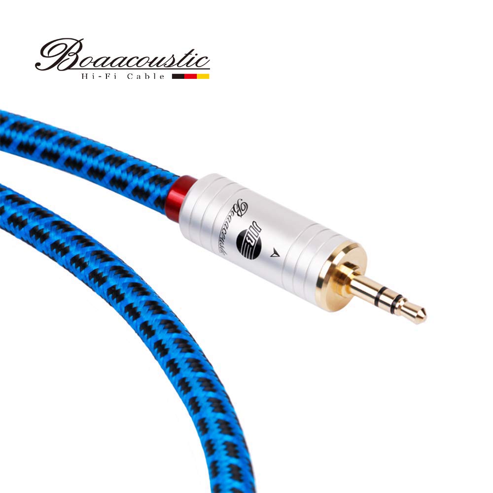 BOAACOUSTIC 3,5mm klinkenkabel, Aux Kabel,Audio Kabel, Stereo Klinke auf Klinke Kopfhörerkabel für i