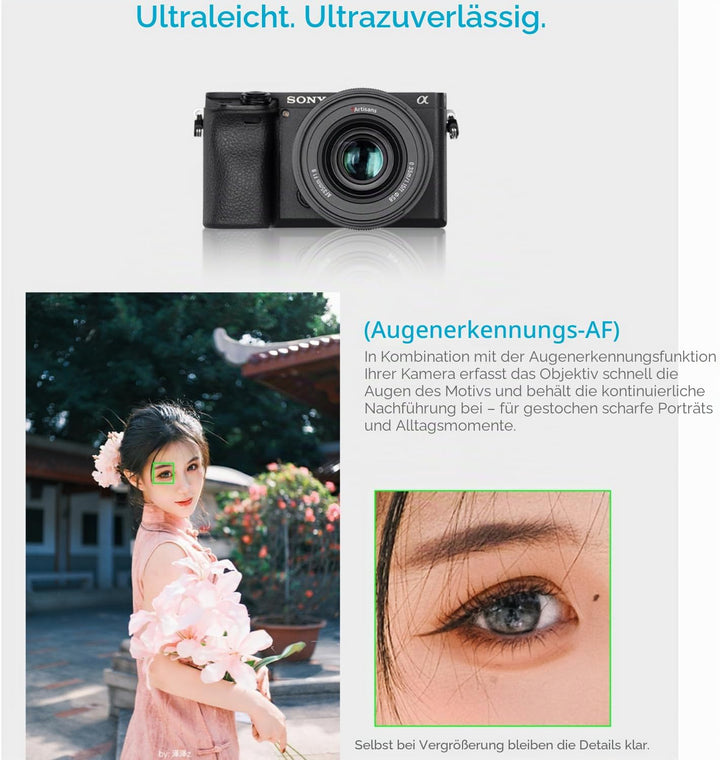 7artisans AF 50mm F1.8 Objektiv für FX – Lichtstarkes Spiegellose Festbrennweite Objektiv mit STM-AF