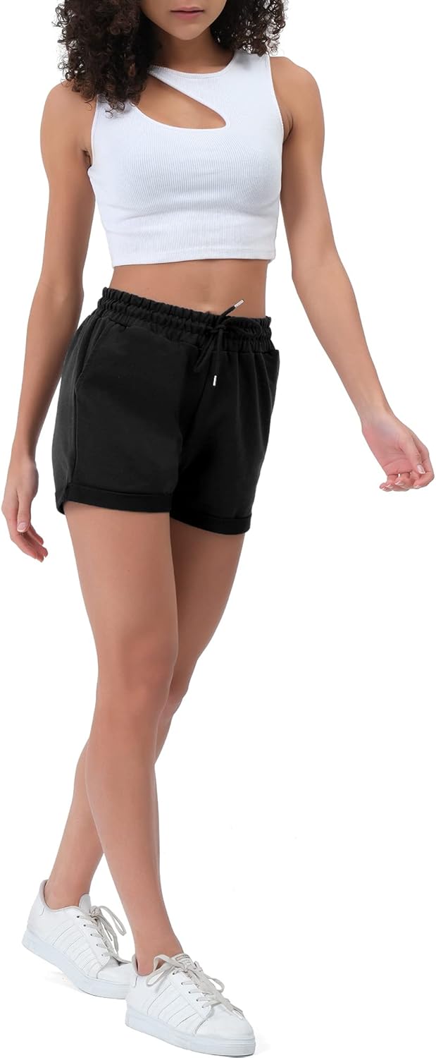 Smith & Solo Kurze Hose Damen - Shorts Sommer Hosen, Laufhose Kurz Sporthose, Trainingshose Sportsho