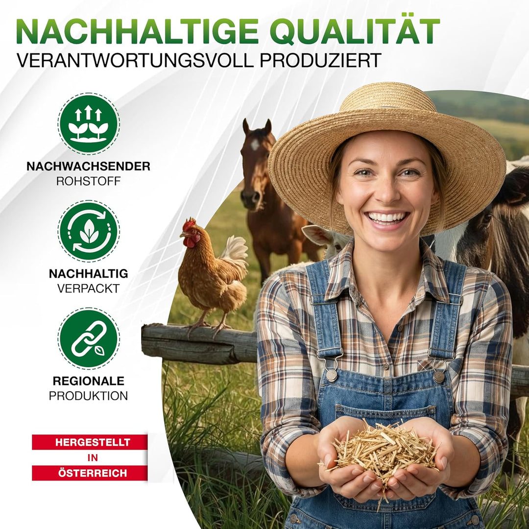 Jumbogras® Grosstier- Pferdeeinstreu aus Miscanthus|Elefantengras|Chinagras-Häcksel, Streu statt Str