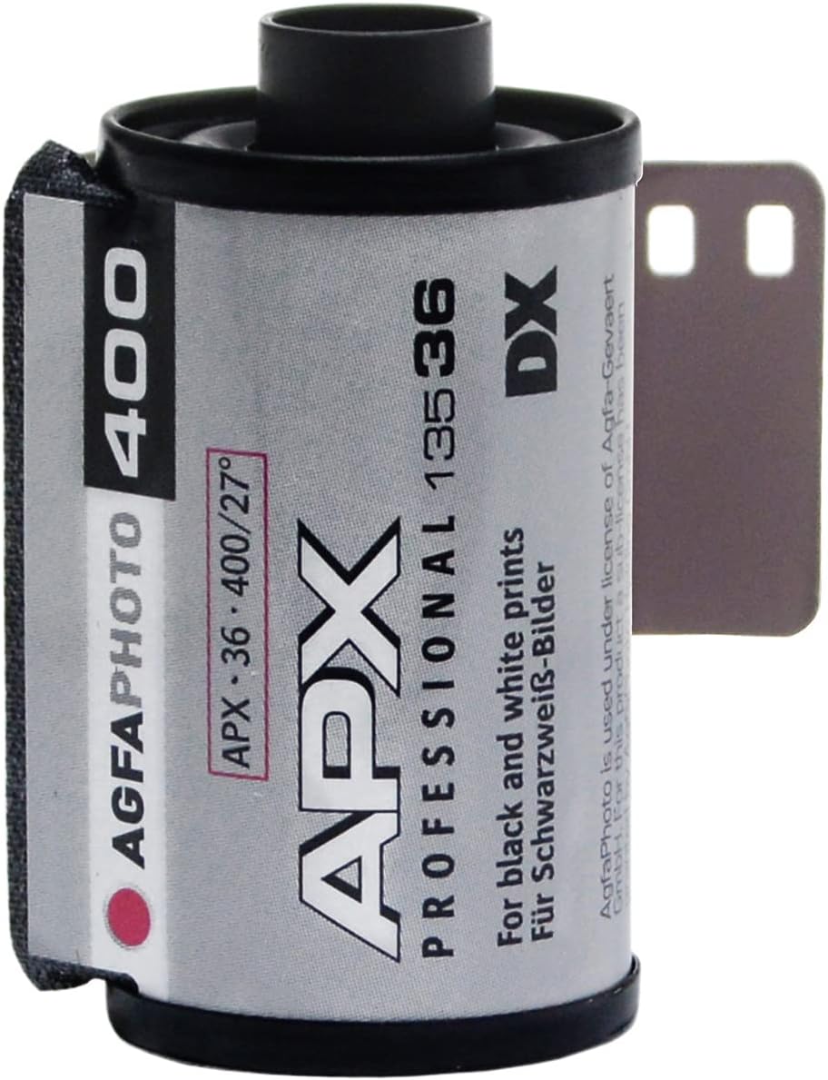 AgfaPhoto APX400 Schwarz/Weiss Film 400 ASA für bis zu 36 Bilder incl. Komplettentwicklung der Bilde