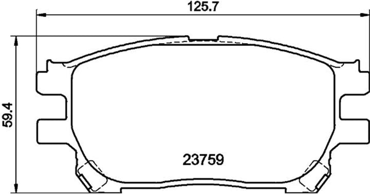 HELLA PAGID 8DB 355 010-111 Bremsbelagsatz - T1319 - Dicke/Stärke: 17mm - Bremssystem: Akebono - nic