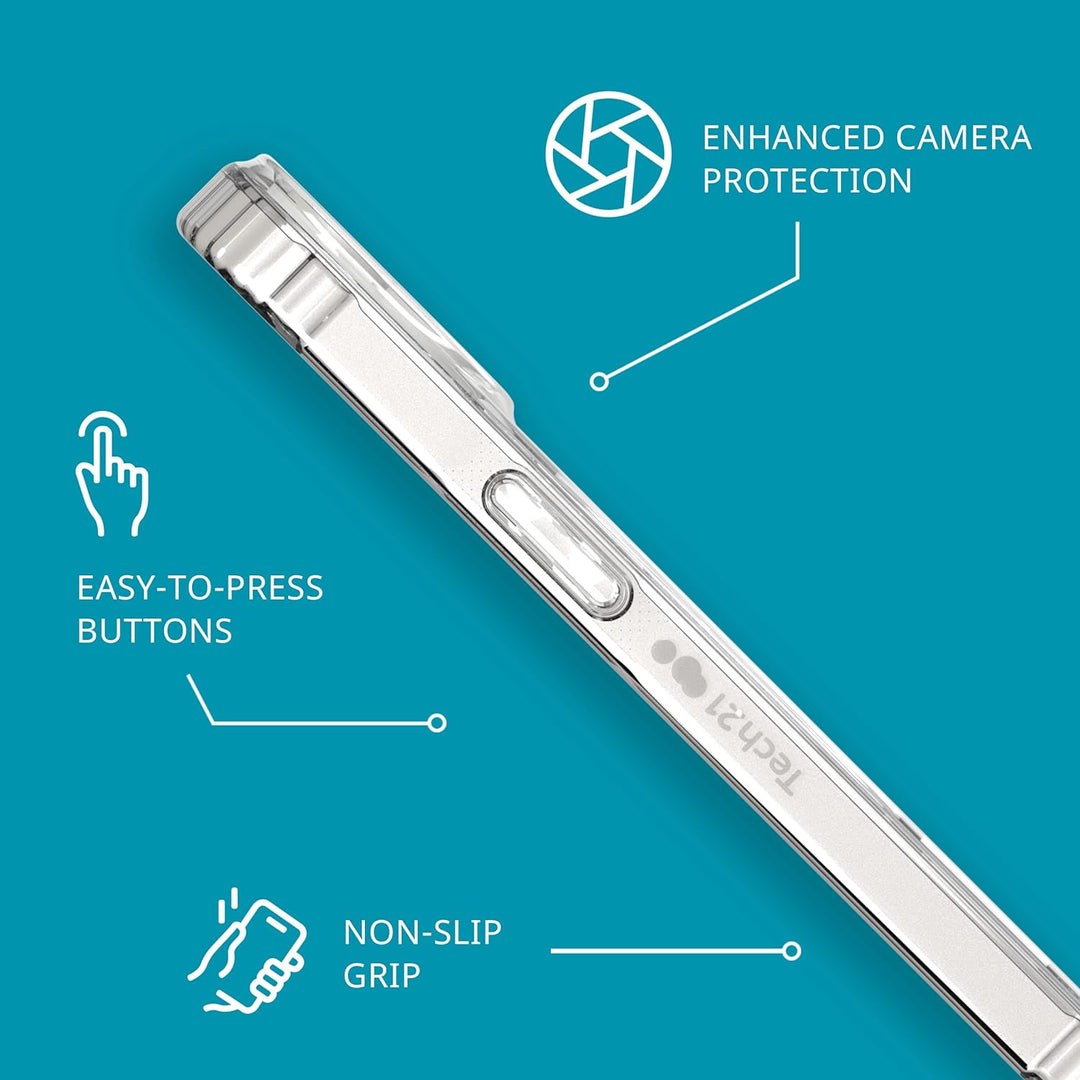 Tech 21 iPhone 14 Evo Clear - Kratzfeste, stossabsorbierende klare Handyhülle mit 3, 6 m Multi-Drop