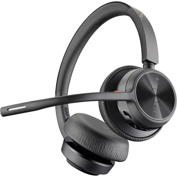 Poly – schnurloses Voyager 4320 UC-Headset (Plantronics) – Kopfhörer mit Mikrofonarm – USB-A-Bluetoo