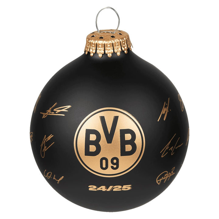 BVB Borussia Dortmund Unterschriften 24/25, Weihnachtskugel, Fanartikel