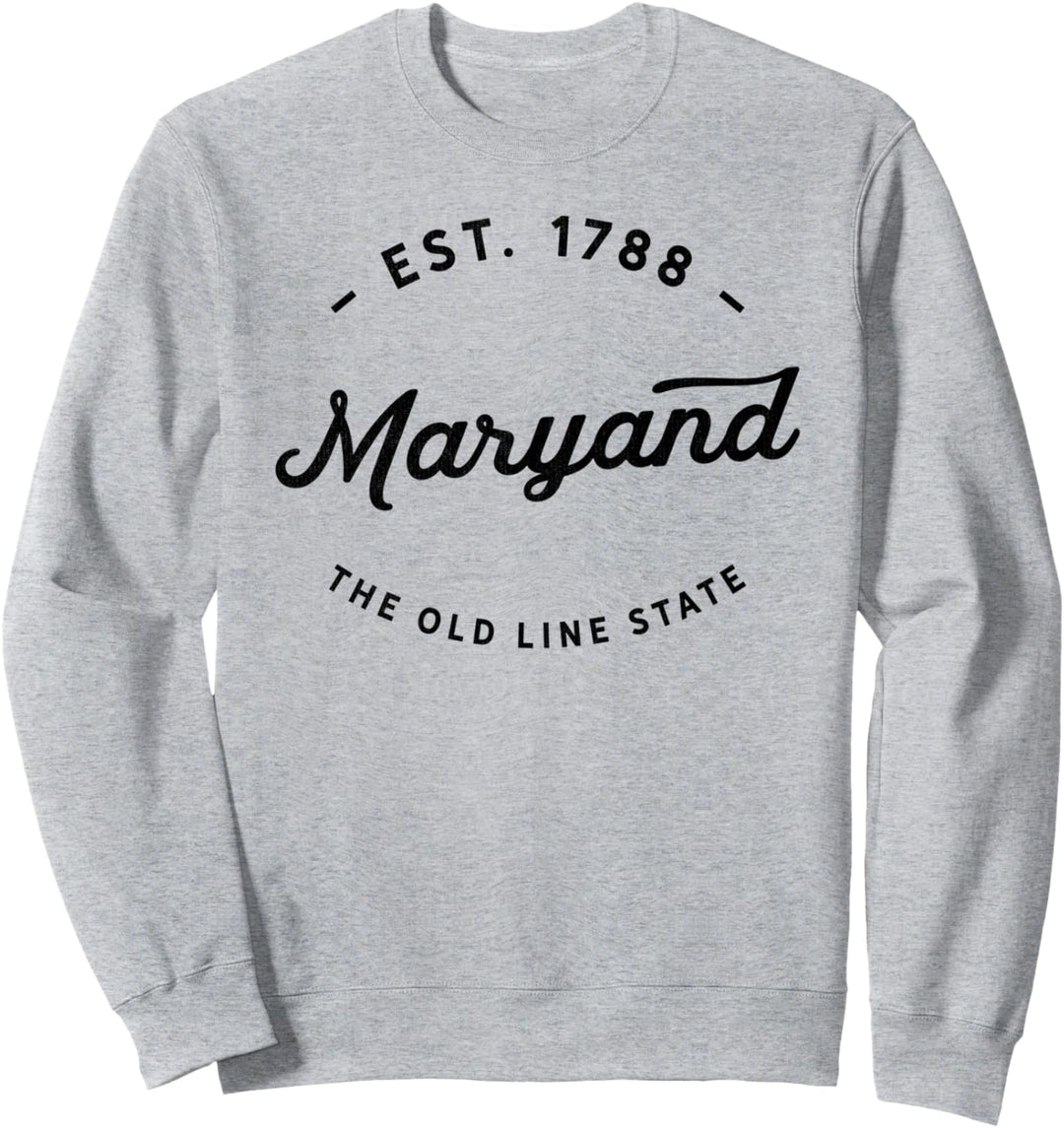 Classic Retro Vintage Maryland 1788 USA Keepsake Novelty Sweatshirt