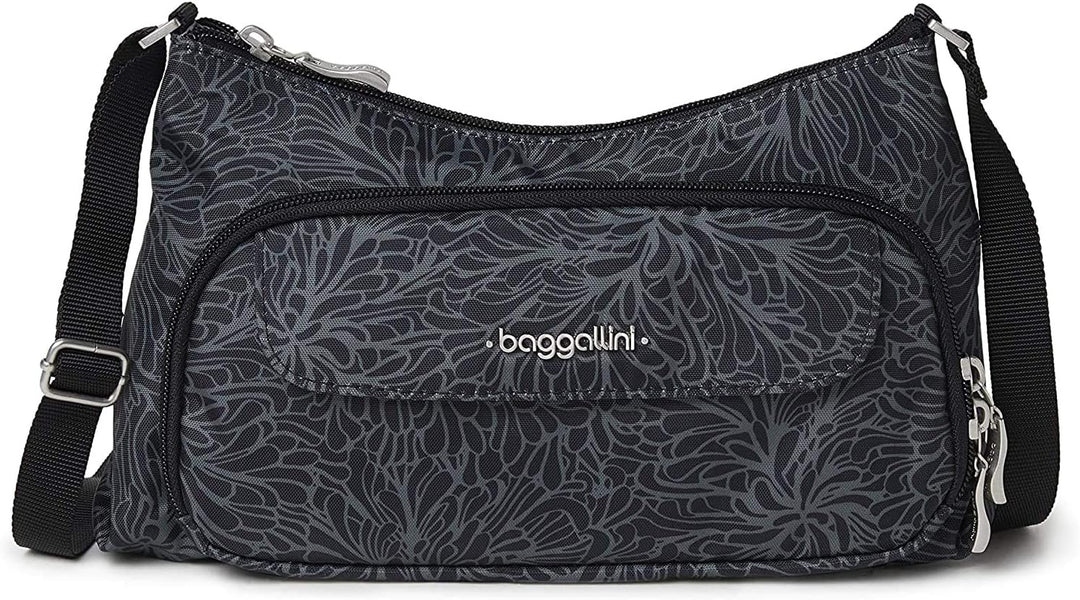 Baggallini Everyday Umhängetasche Midnight Blossom, Midnight Blossom