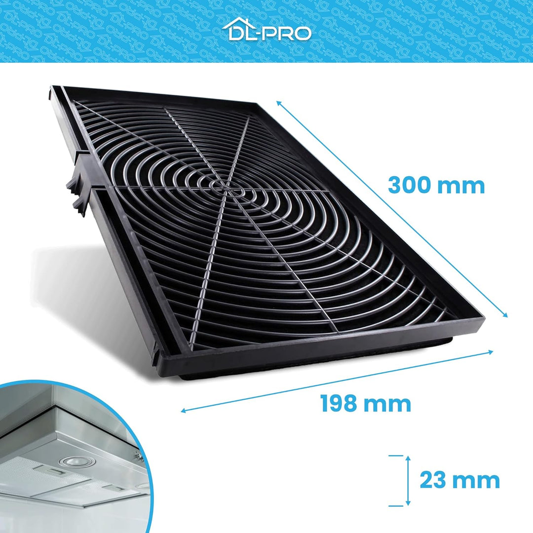 DL-pro Kohlefilter 300x198mm für Bosch Siemens Constructa 11025805 LZ45510 DSZ4551 CZ5145X5 5Z5145X1