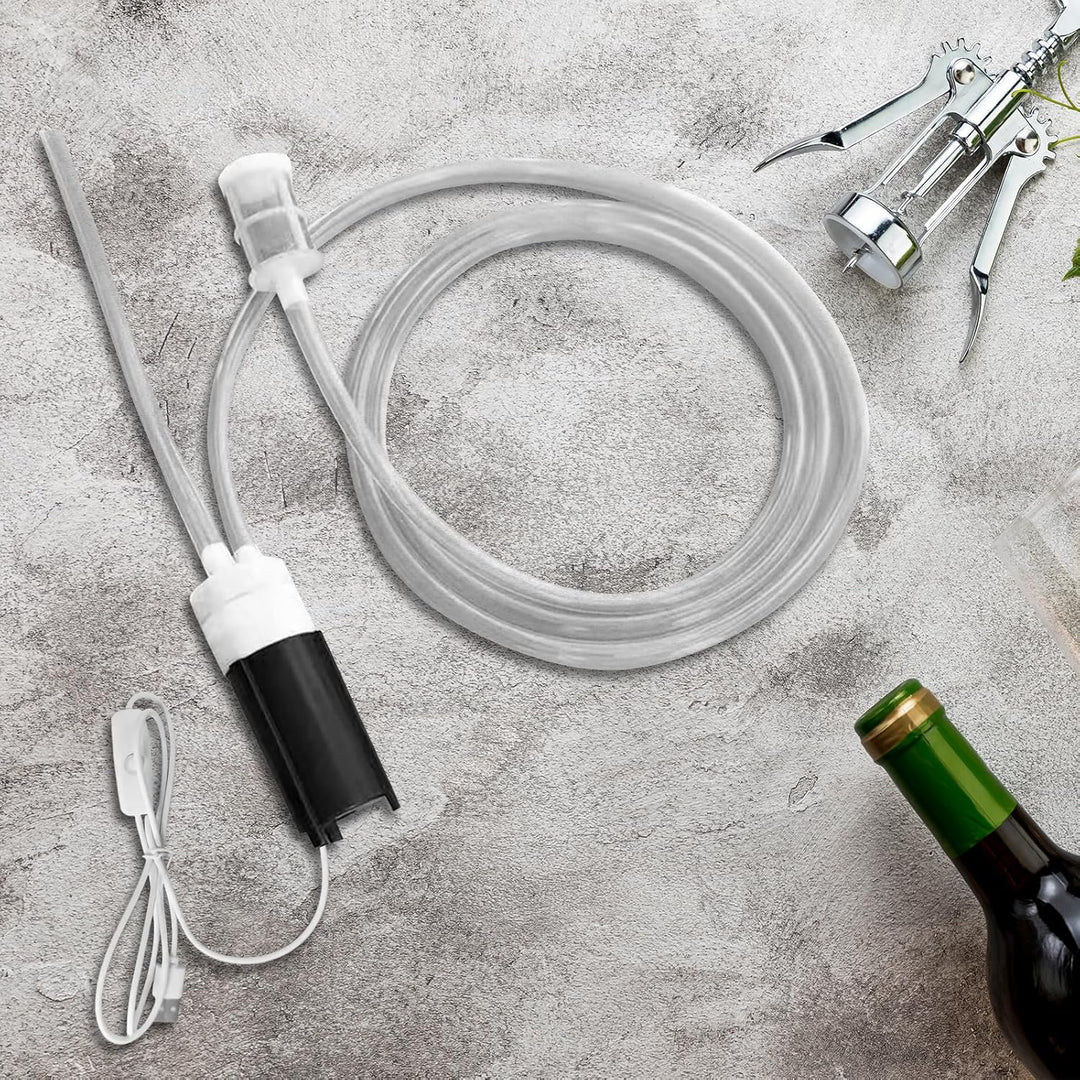Sharplace Brewings Siphonpumpe USB Elektrische Weinpumpe Weinherstellungszubehör Siphonpumpenrohrsch