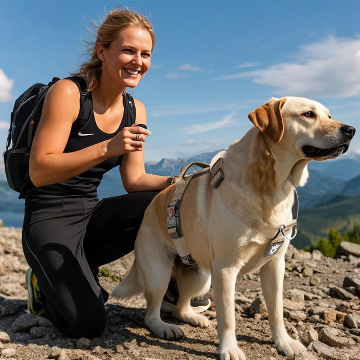 TSPRO Taktisches No-Pull Schwerlast-Hundegeschirr mit Griff &amp; Schnellöffnungsverschluss, Stabil Adju