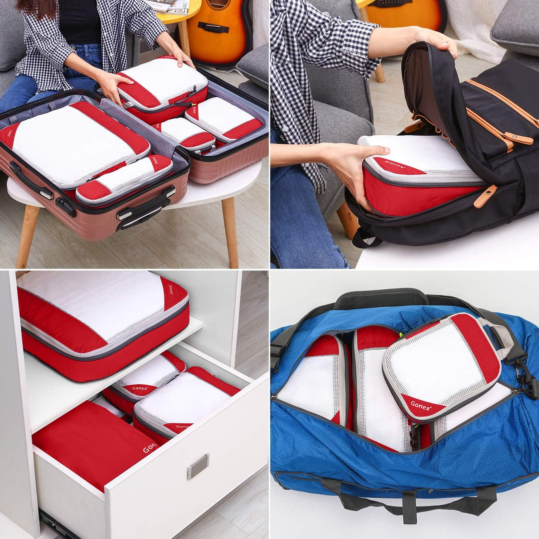 Compression Packing Cube 6-teilig, Gonex robust & langlebig | Verpackungswürfel, Packtaschen, Kleide