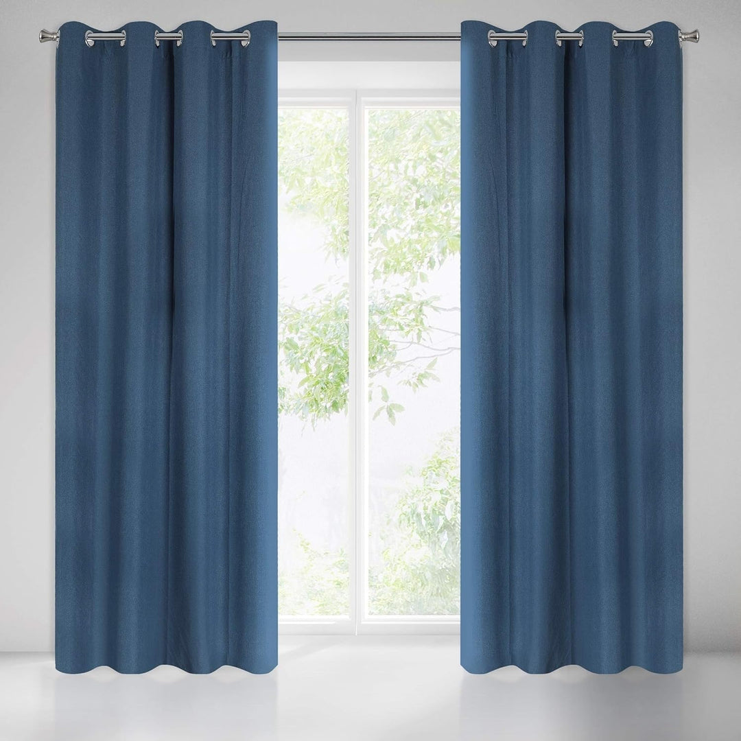 Eurofirany Meltem Vorhang Jacquard Ösen Trend Schlicht Elegant Hochwertig Schlafzimmer Wohnzimmer, P