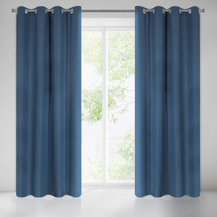 Eurofirany Meltem Vorhang Jacquard Ösen Trend Schlicht Elegant Hochwertig Schlafzimmer Wohnzimmer, P