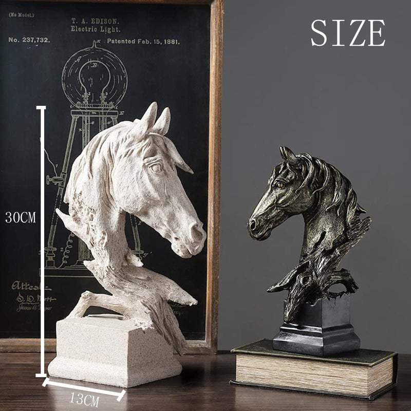 PIGPIGFLY Skulpturen,Deko Tier,Pferdekopf,Deko Wohnzimmer, Abstrakte Skulptur, Home Store Dekoration