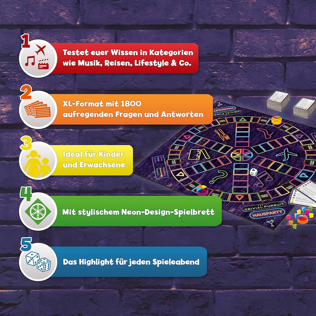 Winning Moves Trivial Pursuit Hausparty XL Edition - Quizspiel für Fans - Quiz Partyspiele - Trivia