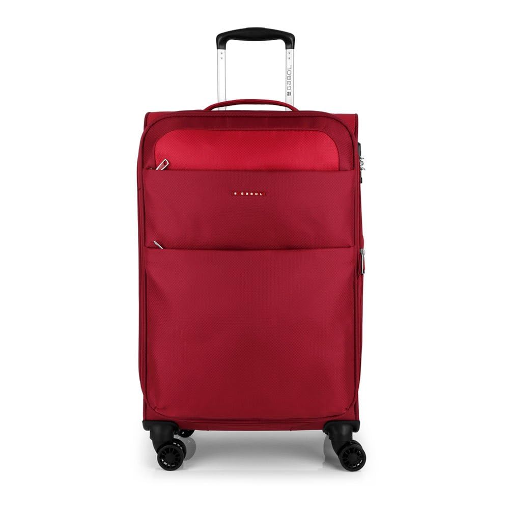 Gabol Mittelgrosser erweiterbarer Koffer Cloud weich mit Einer Kapazität von bis zu 72 l, rot, 50 cm