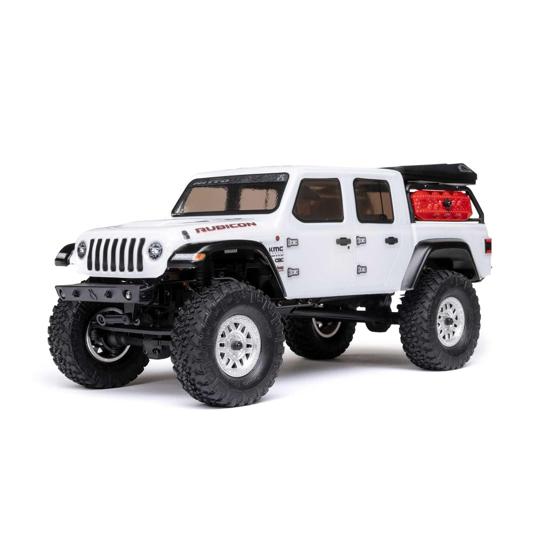 Axial 1/24 SCX24 Jeep JT Gladiator 4X4 RTR Brushed Rock Crawler (Battery & Charger Included), White