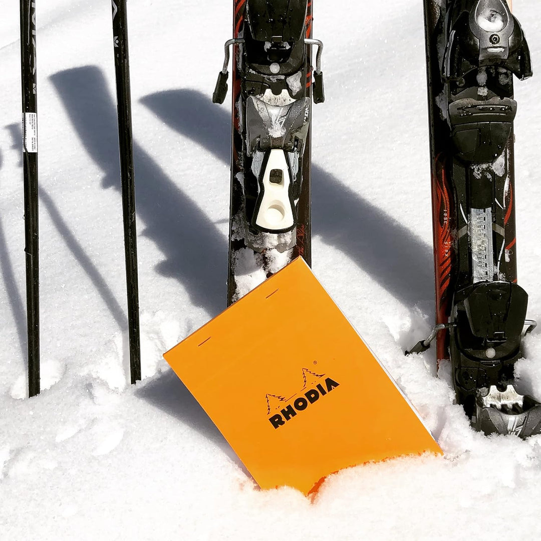 Rhodia 16600C - Packung mit 10 Notizblöcken No.16, DIN A5 80 Blätter liniert mit Rand 80g, Orange, 1