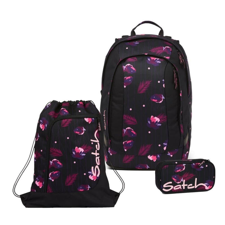 Satch Air Schulrucksack Set 3tlg. inkl. Schlamperbox und Sportbeutel Mystic Nights, Mystic Nights
