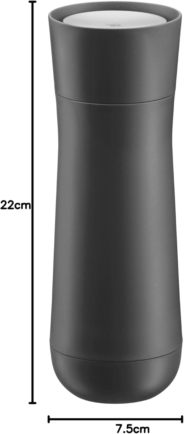 WMF Impulse Isolierbecher 350 ml, Thermobecher mit Automatikverschluss, 360°-Trinköffnung, hält Getr