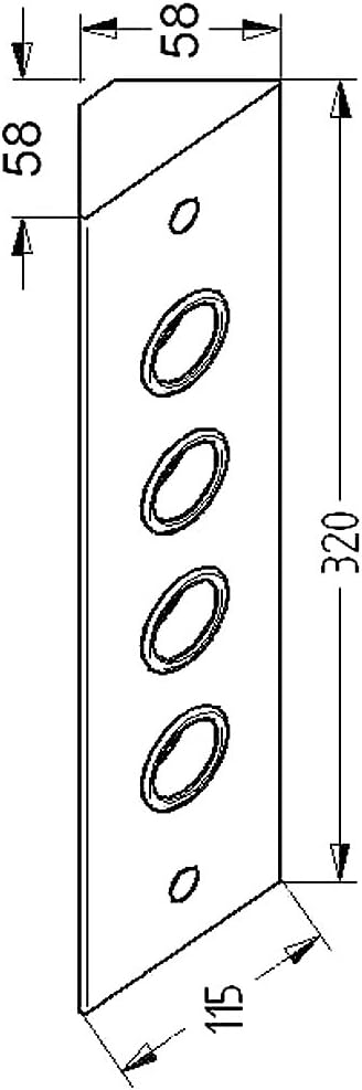 STS 3007 Energie-Ecksaeule Edelst.320mm