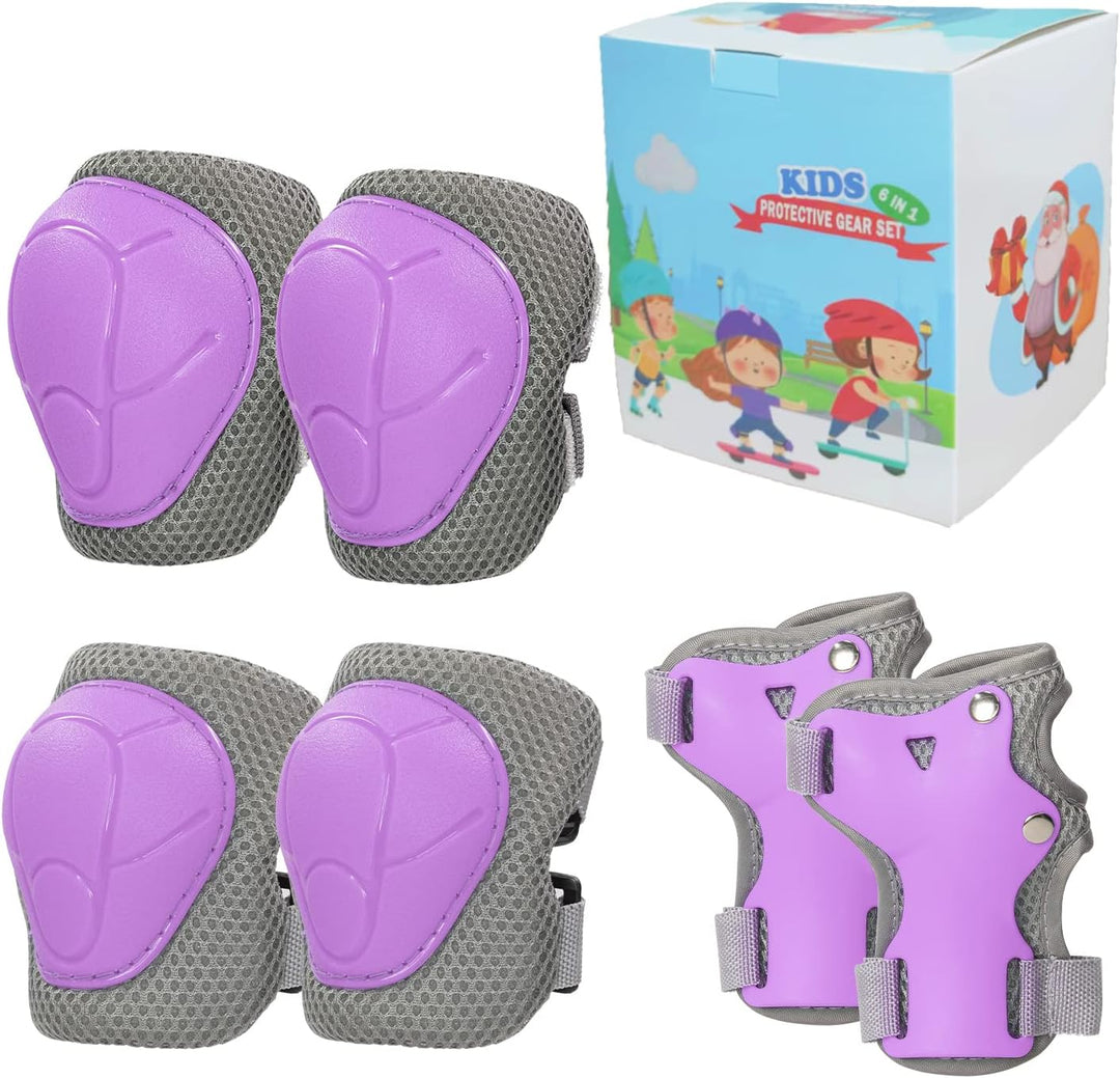 LANOVAGEAR Knieschoner Kinder Protektoren Knieschützer Set 2-8 Jahre Ellbogenschützer, Knieschützer