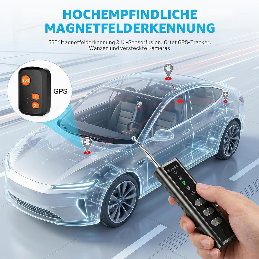 Wanzen Detektor Kamera Detektor Versteckte Kamera Detektor mit 5 Stufen Hidden Camera Detector RF Wi