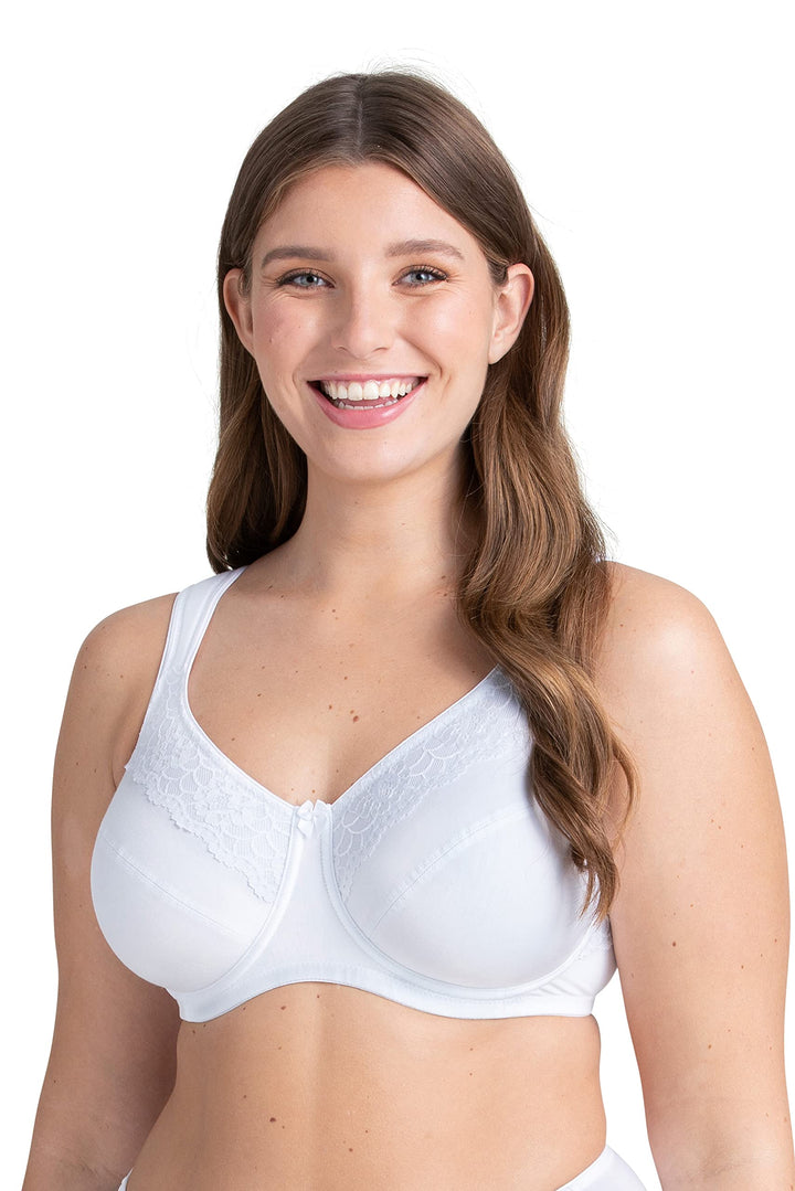 Miss Mary of Sweden Minimizer Bügel-BH Cotton Now Flatcup 75F Weiss, 75F Weiss
