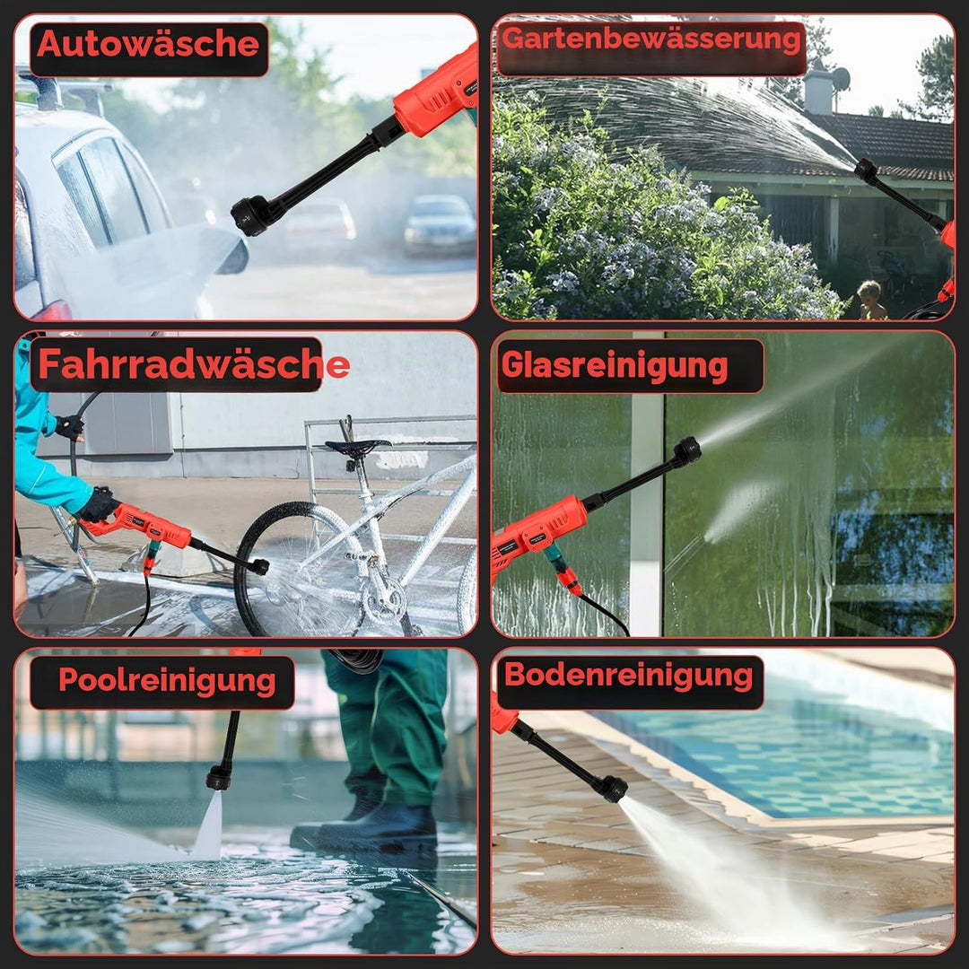 Akku-Hochdruckreiniger für Milwaukee 18-V-Akku, 21000 U/min, 1000 PSI, tragbarer Hand-Hochdruckreini