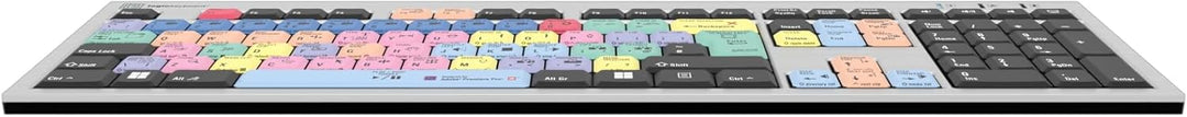 LogicKeyboard LKB-PPROCC-AJPU-UK Adobe Premiere Pro CC PC Slim Tastatur Silber