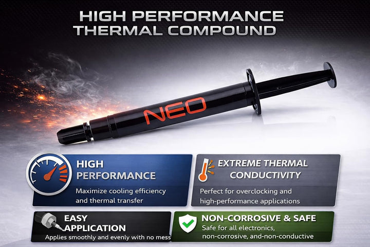 NEO Wärmeleitpaste 10g | Zuverlässige Thermal Paste für CPU GPU Gaming PC | für PS5, Laptop Konsolen