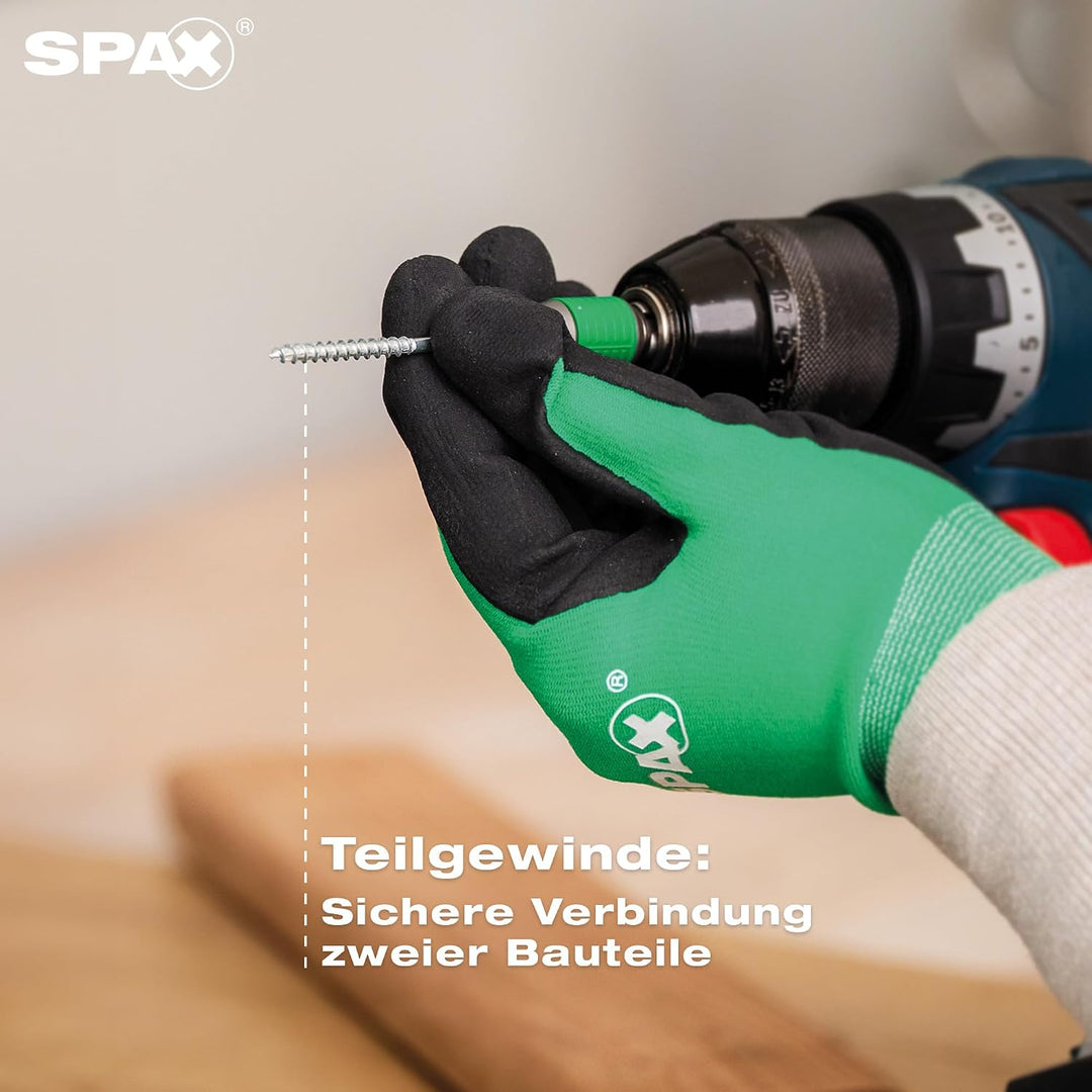 SPAX Heimwerker Schrauben-Set, 4200 Teilgewinde-Schrauben in 10 Abmessungen inkl. Multitool, für Hol