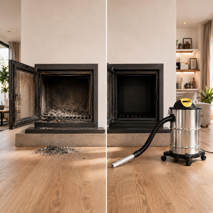 Syntrox 2 in 1 Edelstahl Aschesauger + Staubsauger Titana, Leicht und handlich, 4 Laufrollen, 1600 W