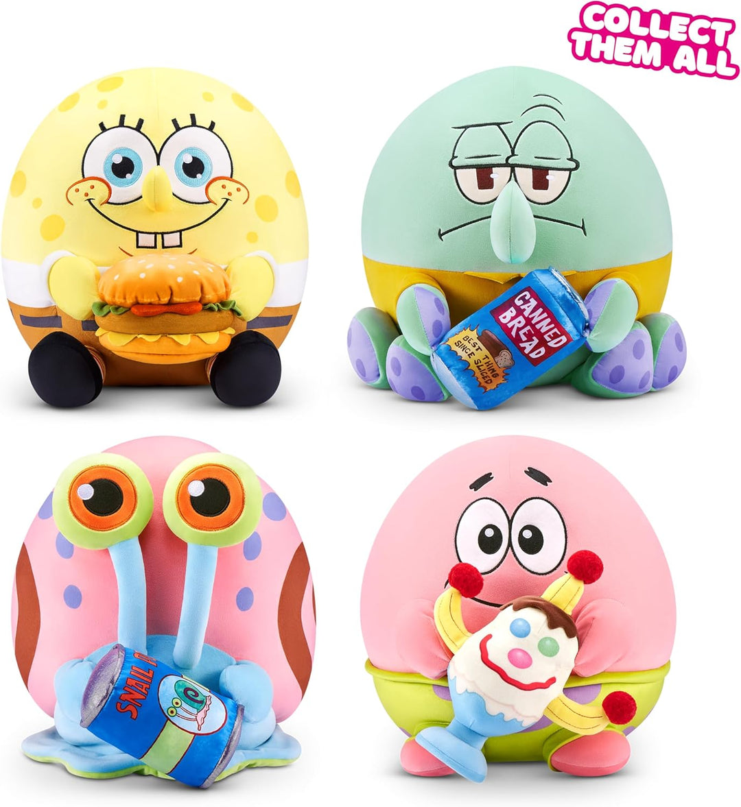 Snackles Figur Spongebob Schwammkopf, 35 cm grosses Plüschspielzeug (Gary The Snail) von ZURU, Plüsc
