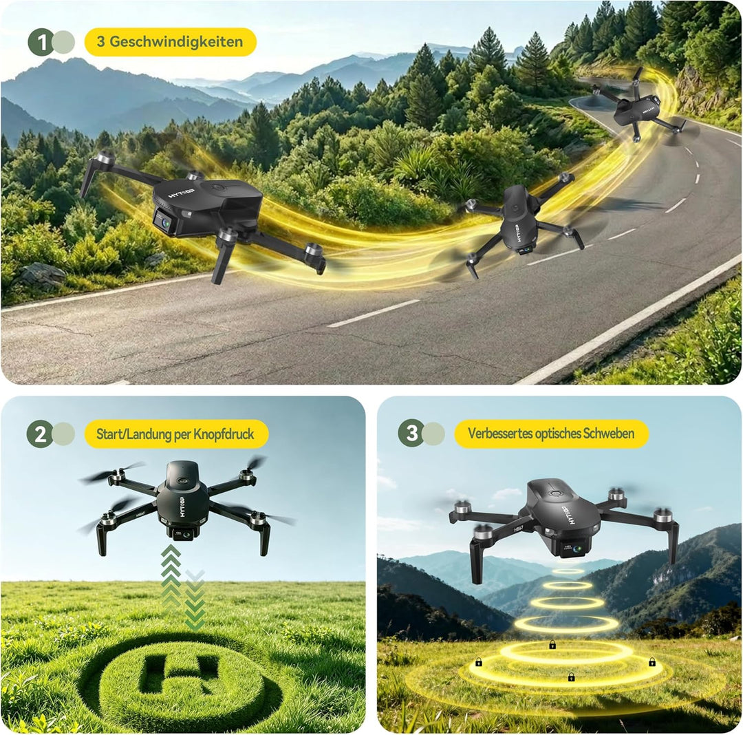 H867 Drohne mit Kamera 4K für Erwachsene und Anfänger, Bürstenloser Motor, 36 Minuten Flugzeit (2 Ak