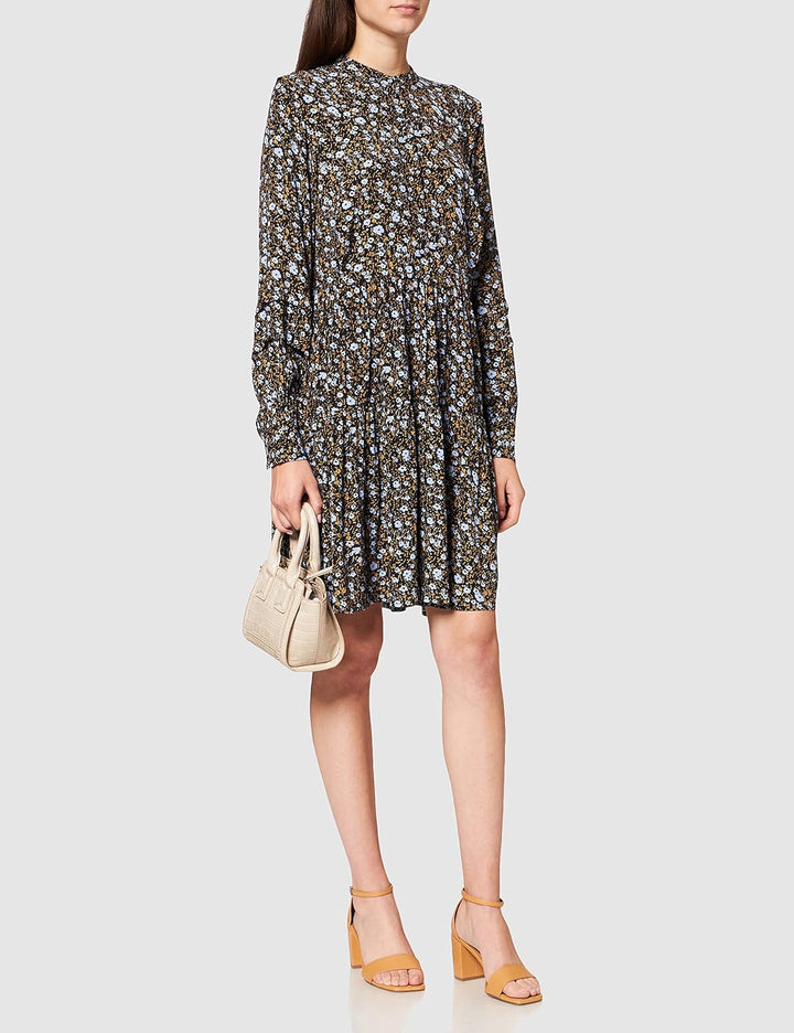 YAS Damen Yasmello Ls Dress S. Lässiges Kleid S Black/Aop:mello Print, S Black/Aop:mello Print