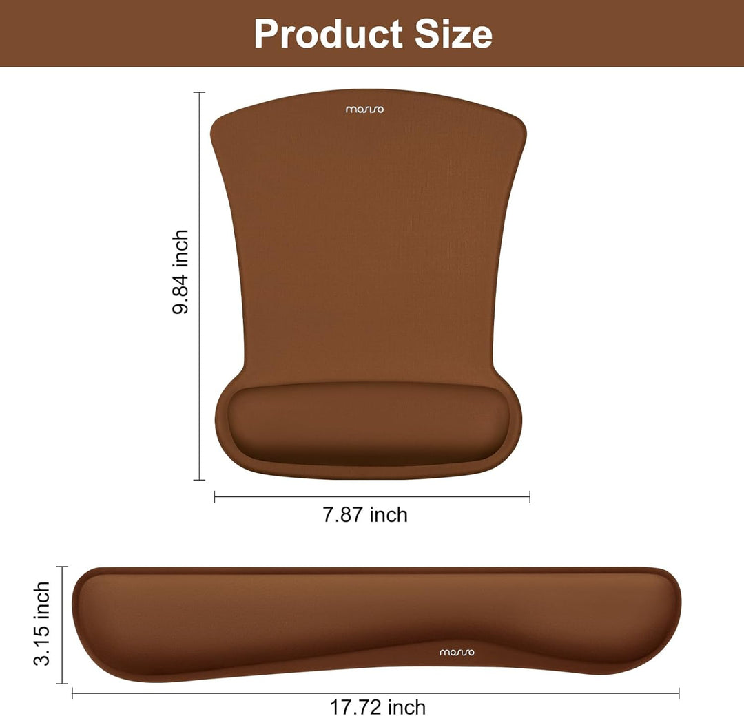 MOSISO Handgelenkauflagen für Mauspad&amp;Tastatur Set,Ergonomisches Mauspad Rutschfester Boden Zuhause/