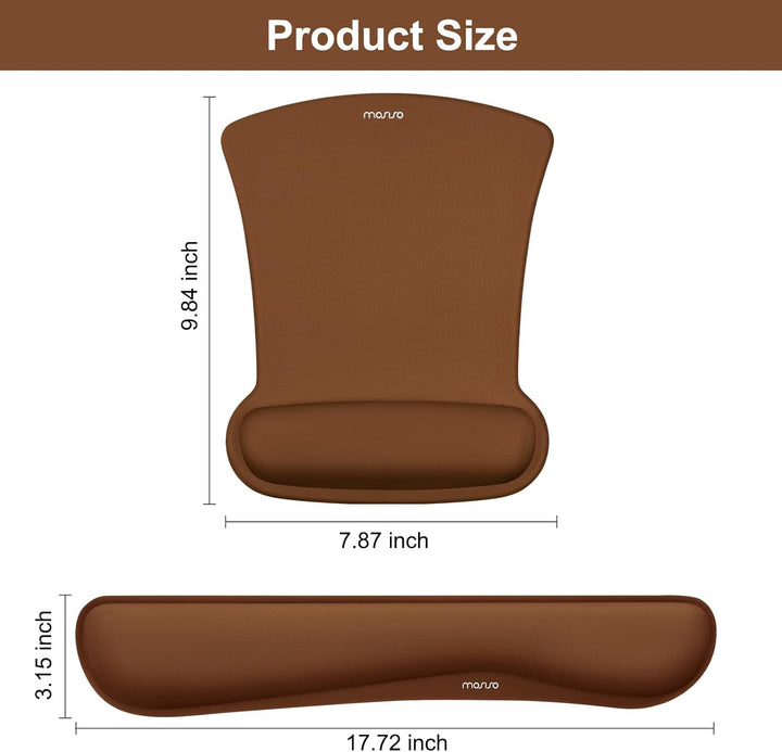 MOSISO Handgelenkauflagen für Mauspad&amp;Tastatur Set,Ergonomisches Mauspad Rutschfester Boden Zuhause/