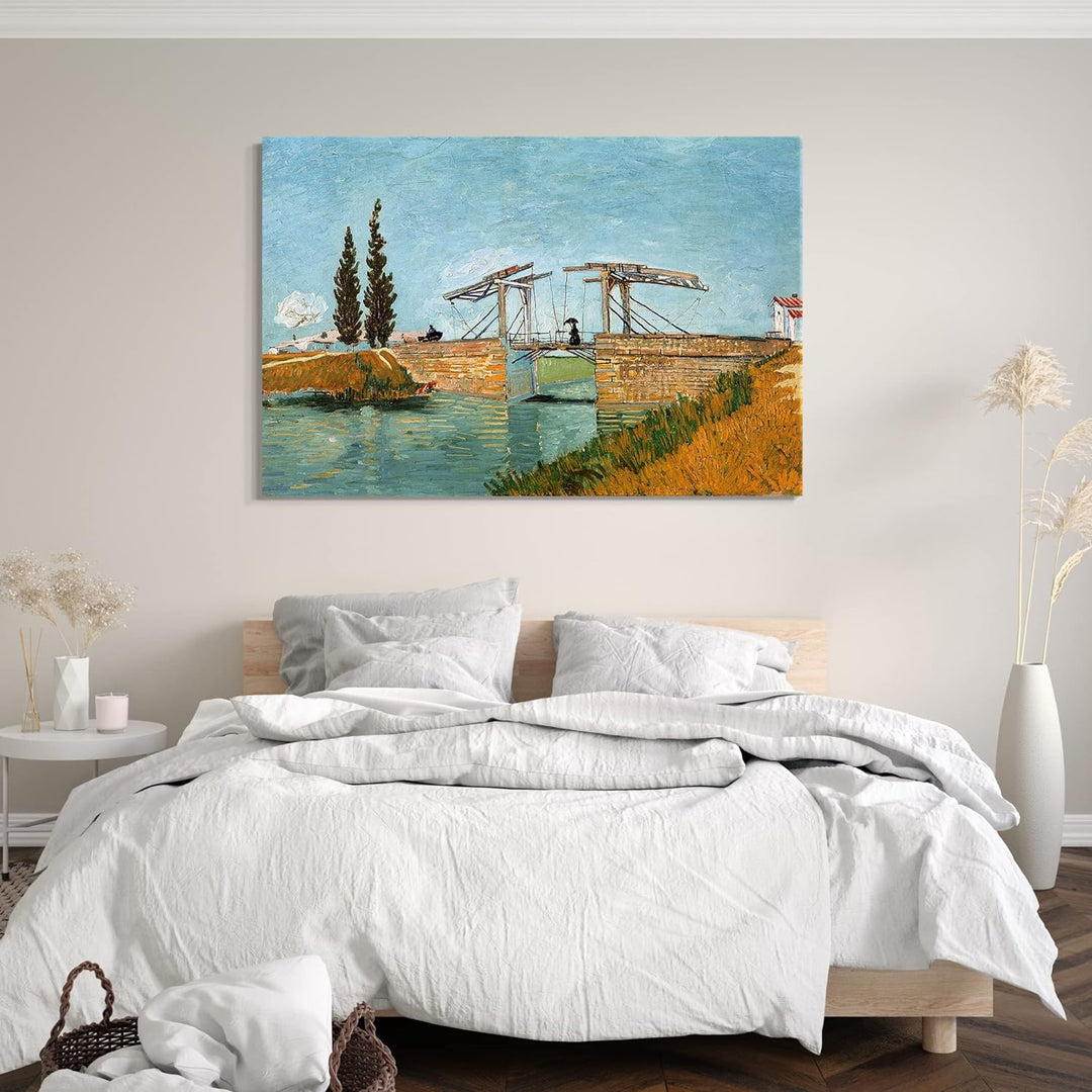 Printed Paintings Leinwand (80x60cm): Vincent Van Gogh - Brücke von Langlois (1888) 80x60 cm, 80x60
