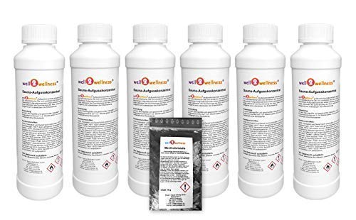 wellwellness® Saunaaufguss Konzentrate Set 'Gesundheit + Wohlbefinden' mit 6 x 250 ml Fl. + gratis 1