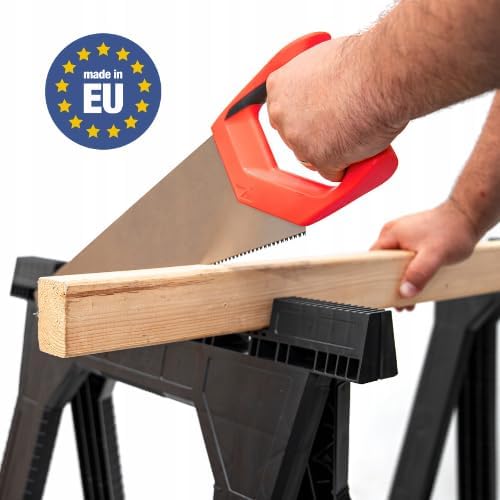 OliveBird Arbeitsbock Set, klappbarer Unterstellbock mit Sägebock-Funktion und Werkzeug-Ablage, bela