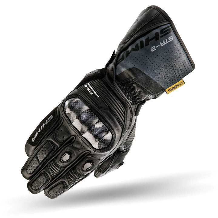 SHIMA STR-2 Motorradhandschuhe Herren - Touchscreen, Sommer, Sport Leder Handschuhe mit Carbon Knöch