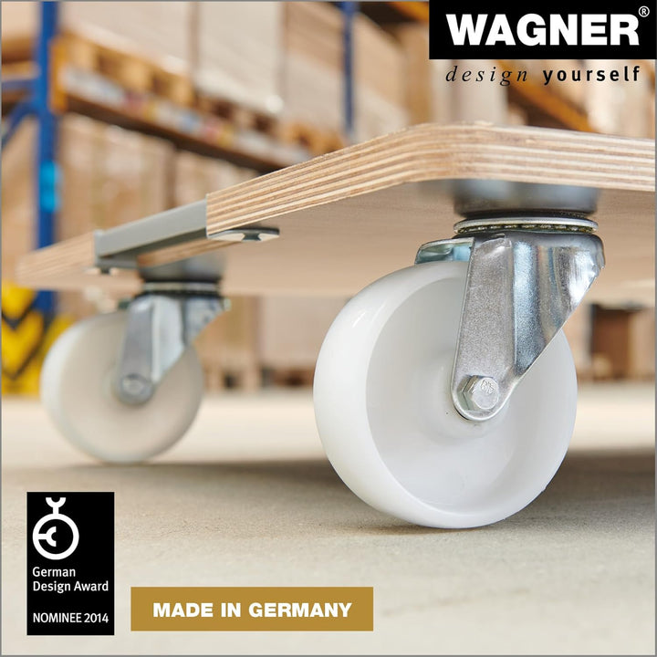 Wagner Transporthilfe MM 1379 I 80 x 60 x 13,5 cm - Tragkraft 400 kg I ideal für schwer beladene Sta