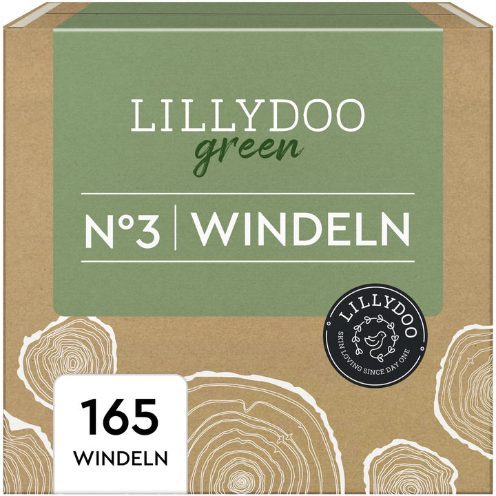 LILLYDOO green umweltschonende Windeln, Grösse 3 (6-10 kg), Monatsbox (165 Stück) ALT Grösse 3 (165)