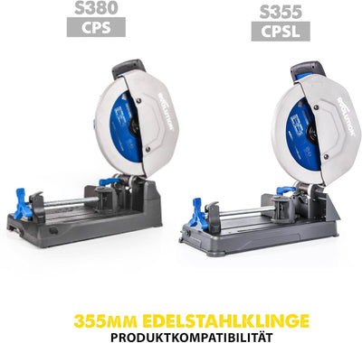 Evolution (S355TCT-90CS) - 355 mm Sägeblatt zum Schneiden von Edelstahl - Metall-Sägeblatt mit Hartm