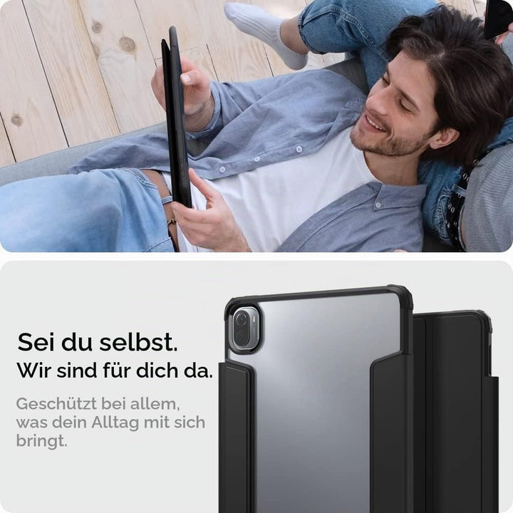 Spigen Ultra Hybrid Pro Hülle Kompatibel mit Xiaomi Pad 5 / Xiaomi Pad 5 Pro - Schwarz